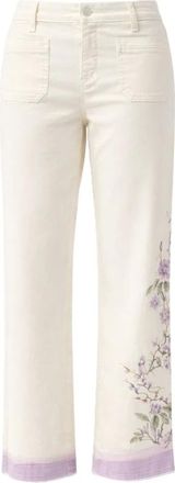 Cambio Jeans, Heren, Wit, M, Katoen, Tess Pocket Cropped Jeans