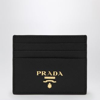 Prada Black card holder in Saffiano