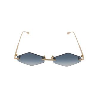 Anna-Karin Karlsson Crystal Nest - Driehoekige zonnebril - Dames - Accessoires - Geel - Maat: 57 MM