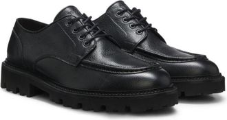 BOSS Leather Derby shoes with a constructed lug sole