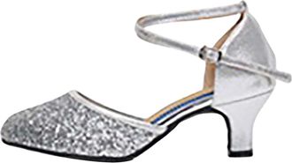 Generic Ballet Flats Size 3 Long Slipper Socks for Women Solid Color Casual Toe Flat Soft Slipper Socks for Women Indoor Ballet Dance Shoes (Silver, 5.5)