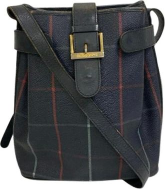 Burberry Pre-owned Bucket Bags, female, Blue, Size: ONE SIZE Pre-owned Plastic Shoulder Bag