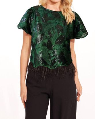 Eva Franco Arlen Absinthe Top In Christmas Green