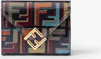 Fendi Diamonds Ff Tri-Fold Wallet
