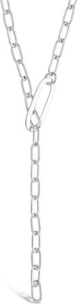 Sterling Forever Chain Link Lariat Necklace