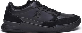 Tommy Hilfiger Elevated Cupsole Sneakers - Heren - Sneakers - Zwart - 40 EU - Leer - Schoenen