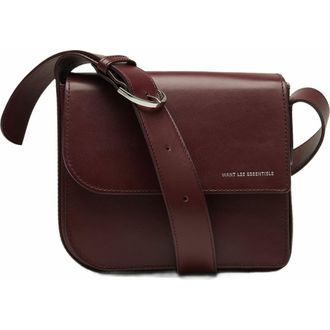 Want Les Essentiels Arch Smooth Leather Crossbody Bag in Dark Cherry at Nordstrom