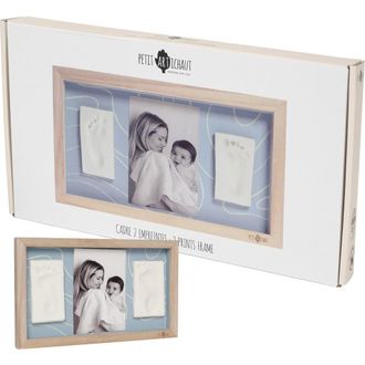 PETIT ARTICHAUT 2 Prints - Baby Imprint & Photo Frame, Twin Keepsake Frame in Blue Abstract at Nordstrom