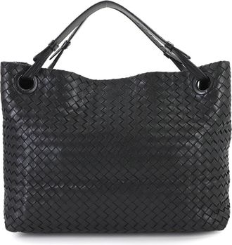 Bottega Veneta Black Intrecciato Tote Bag (Pre-Owned)