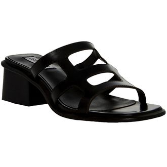 Steve Madden Princess Sandal Black Leather PRIN04S1-001 Womens