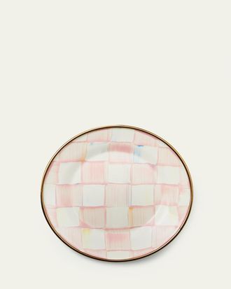 MacKenzie-Childs Rosy Check Appetizer Plates, Set of 4