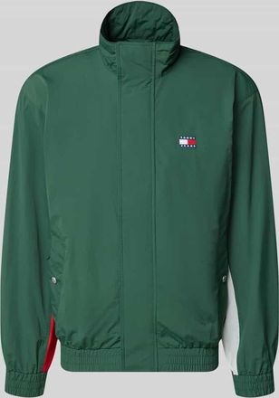 Tommy Jeans Regular Fit Blouson mit Logo-Stitching in Gruen, Gr&ouml;&szlig;e XXL