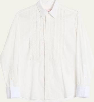 Valentino Garavani Mens Lace-Plastron Tuxedo Shirt