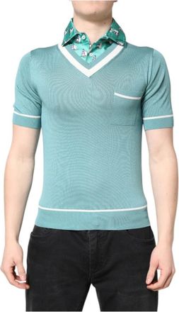 Dolce & Gabbana Heren, Tops, Groen, Maat: XS Zijde