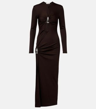 CHRISTOPHER ESBER Cutout ribbed-knit midi dress