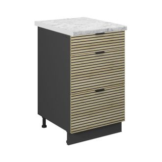 Vicco Mueble Bajo De Cocina Fame-line, Panel De Roble, 50 Cm, Et M&aacute;rmol