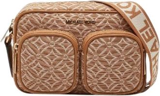 Michael Kors Pre-owned Cross Body Bags, female, Brown, Size: ONE SIZE Pre-owned Canvas Shoulder Bag