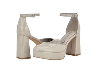 Calvin Klein Sabin High Womens Heels Light Grey Patent : 5.5 M, Leather/Suede/Synthetic
