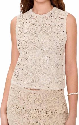 Frame Denim The Crochet Tank In Cream