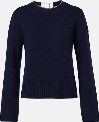 Moncler Pullover in lana e cashmere a coste
