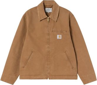 Carhartt Work in Progress Detroit Jacket Hamilton - Heren - Zomerjassen - Bruin - S - Katoen - Jassen