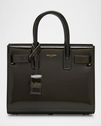 Saint Laurent Sac de Jour Nano Top-Handle Bag in Patent Leather