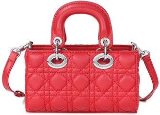 Tiffany & Fred Elegant Structured Quilted Leather Shoulder Bag