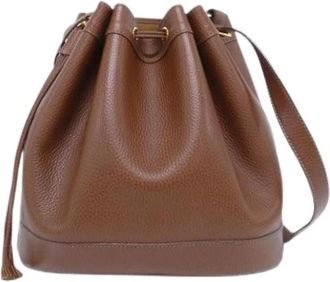 Herm&egrave;s Pre-owned Bucket Bag - Dames - Vintage Tas - Bruin - ONE Size - Leer - Vintage