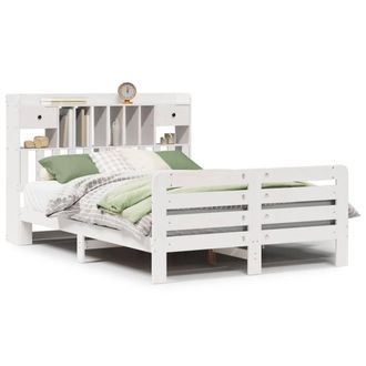 Berkfield Home Bookcase Bed without Mattress White 140x200 cm Solid Wood Pine