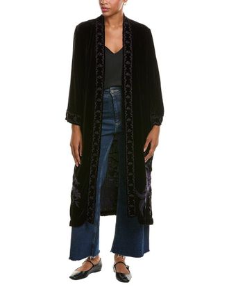 Johnny Was Velvet Kimono Coat