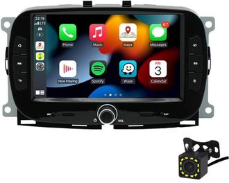OEM Autorradio Android 11 Compatible Con Fiat 500 2016-2019 Con Android Auto Carplayer Inal&aacute;mbrico, Pantalla T&aacute;ctil De 7 Pulgadas 2 Din Compatible Con Blu