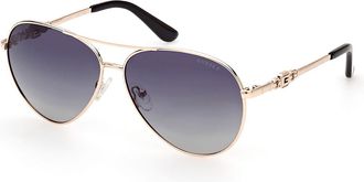 Guess GU7885-H Polarized 32D Womens Sunglasses Gold Size 58