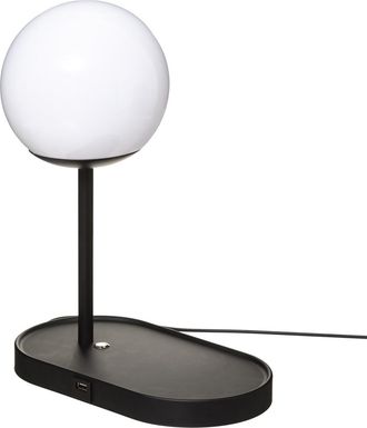 Atmosphera Atmosphera L&aacute;mpara Bola Negra Led Usb 33 Cm
