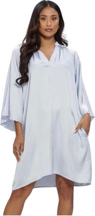 Bruuns Bazaar Kleedjes, Dames, Blauw, S, Satijn, Weckiabbwendisa Dress