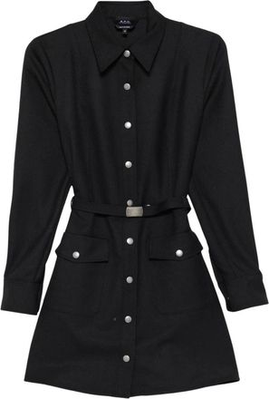 A.P.C. Shirt Kleedjes - Dames - Shirt Kleedjes - Zwart - XS - Kleedjes