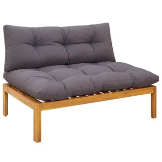 vidaXL Unidad Sof&aacute; Medio Gris Natural Y Oscuro 120 X 80 X 82 Cm Vidaxl