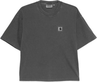 Carhartt Work in Progress Grey Crewneck Logo Patch T-Shirt