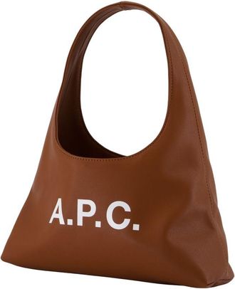A.P.C. Womens Baby Ninon Shoulder Bag Brown Synthetic