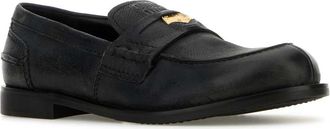 Miu Miu Womens Loafer Black Calfskin