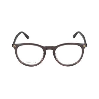 Gucci Glasses, female, Brown, Size: 50 MM Brown Transpare Eyeglasses Gg0027O 012