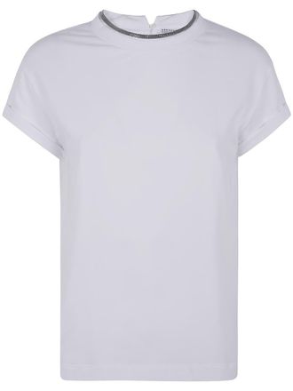 Brunello Cucinelli Monili Collar Round Neck Tee Shirt