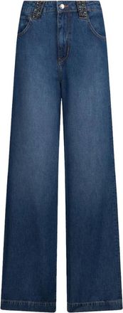 Liu Jo High-rise Flared Jeans - Dames - Loose Fit Jeans - Blauw - W30 - Katoen - Jeans