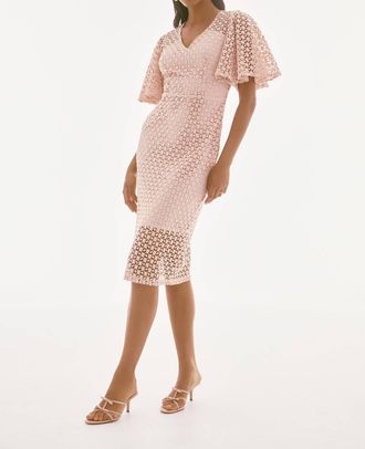 Joseph Ribkoff V-Neck Bodycon Dress In Quartz