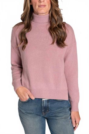 Majestic Filatures Wool Turtleneck Sweater In Rosewood