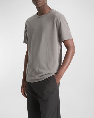 Vince Mens Garment-Dyed Crewneck T-Shirt