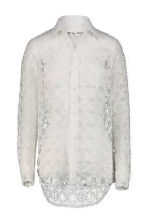 Comme Des Garçons White Lace Shirt