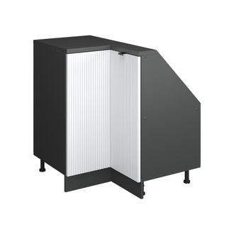 Vicco Armario Para Techo Inclinado Armario De Esquina Rion, Ondulaci&oacute;n Blanca, 75.6 X 81.6 Cm Con 1 Puerta, Vicco