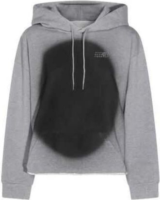 Maison Margiela Sweatshirt met lange mouwen - Dames - Hoodies - Grijs - M - Katoen - Hoodies & sweatvesten