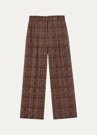 Officine G&eacute;n&eacute;rale Checked Wide-Leg Pants