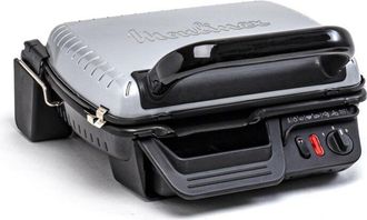 Moulinex UltraCompact Bistecchiera, Griglia da Interno e Barbecue, Griglia Elettrica da 2000 W, Termostato, Piastre Antiaderenti, Vaschetta Raccogli